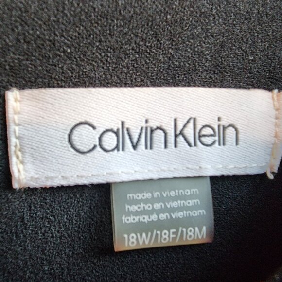 NWT Calvin Klein Black Flutter Sleeve Sheath Dress Size 18W - Picture 9 of 16